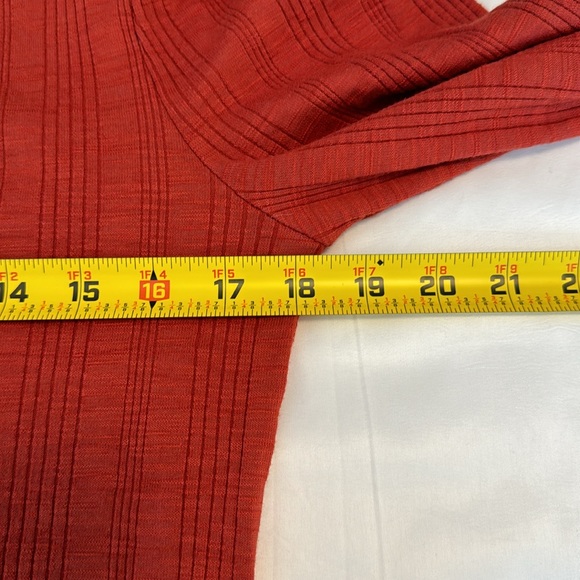 Pilcro Anthropologie Red Button Down Puff Sleeve Ribbed Knit Cardigan Top Sz S - Picture 10 of 14